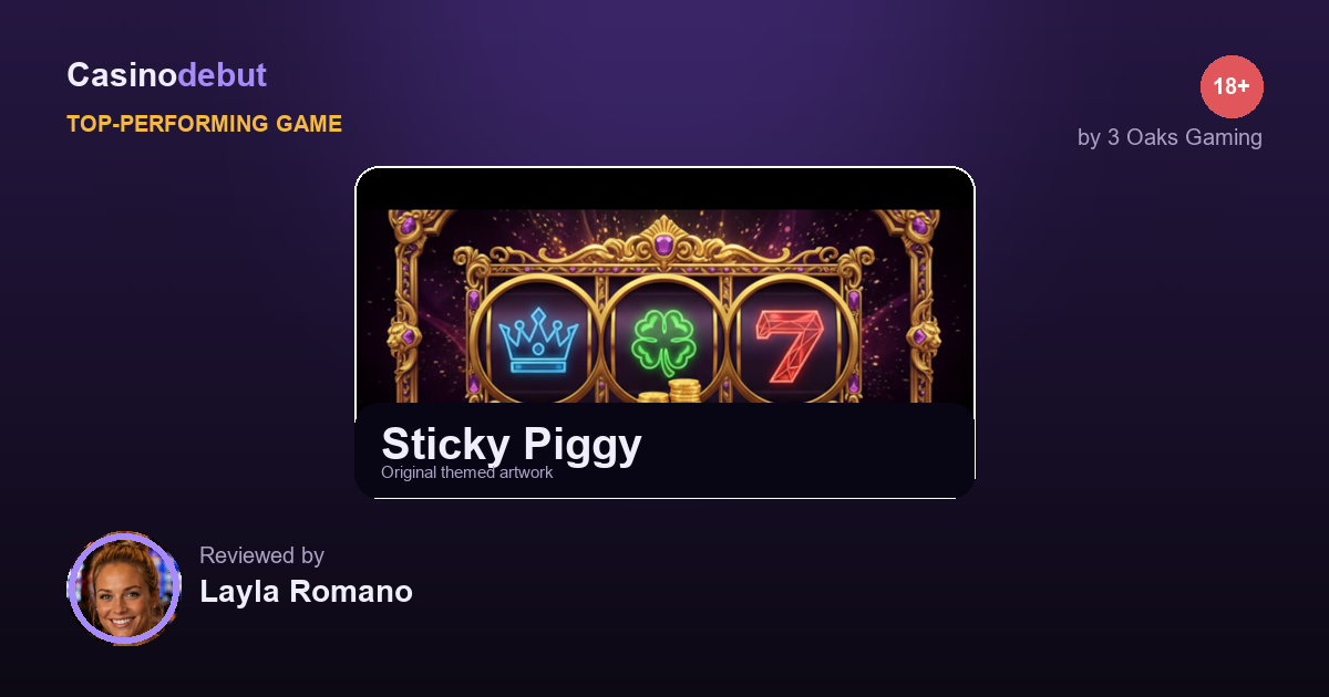 Sticky Piggy themed banner