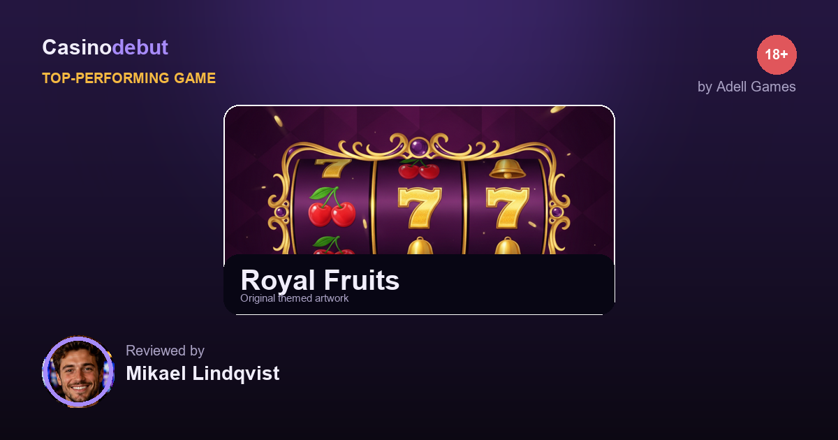 Royal Fruits themed banner