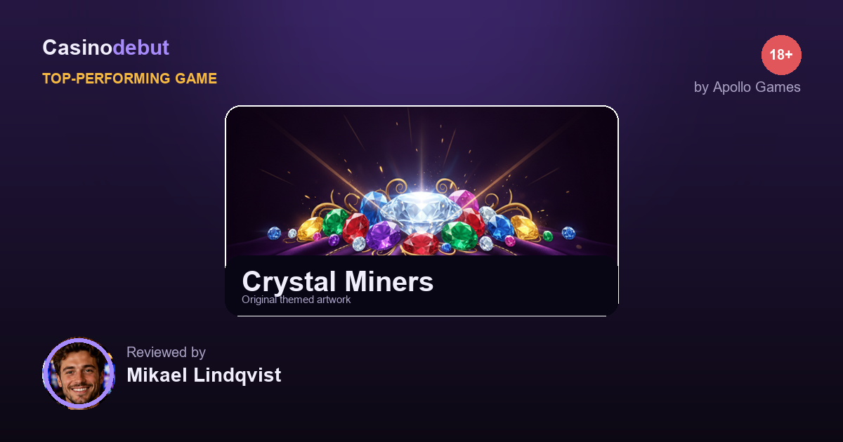 Crystal Miners themed banner