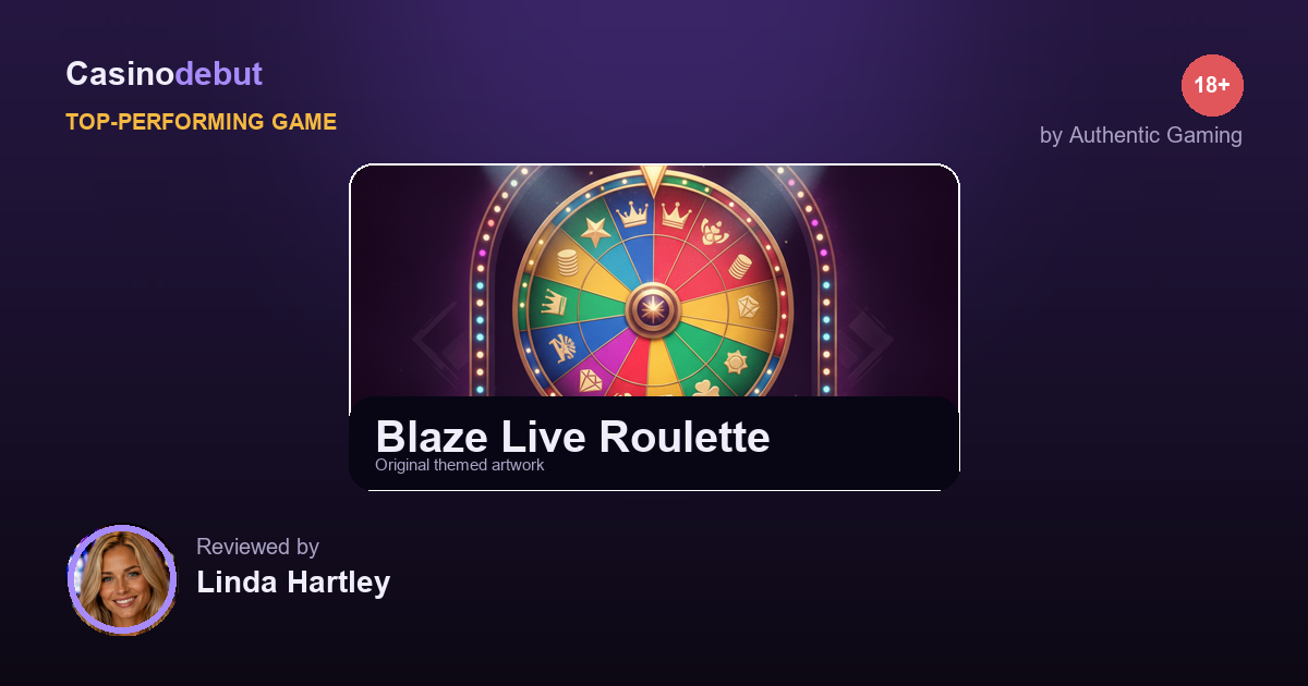 Blaze Live Roulette themed banner