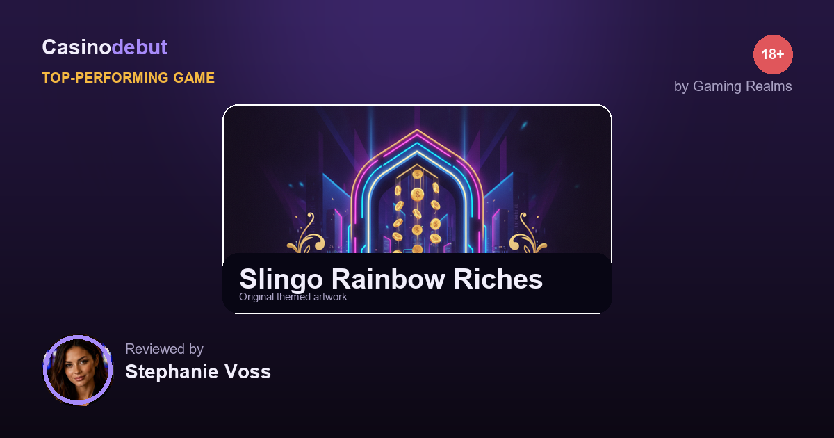 Slingo Rainbow Riches themed banner