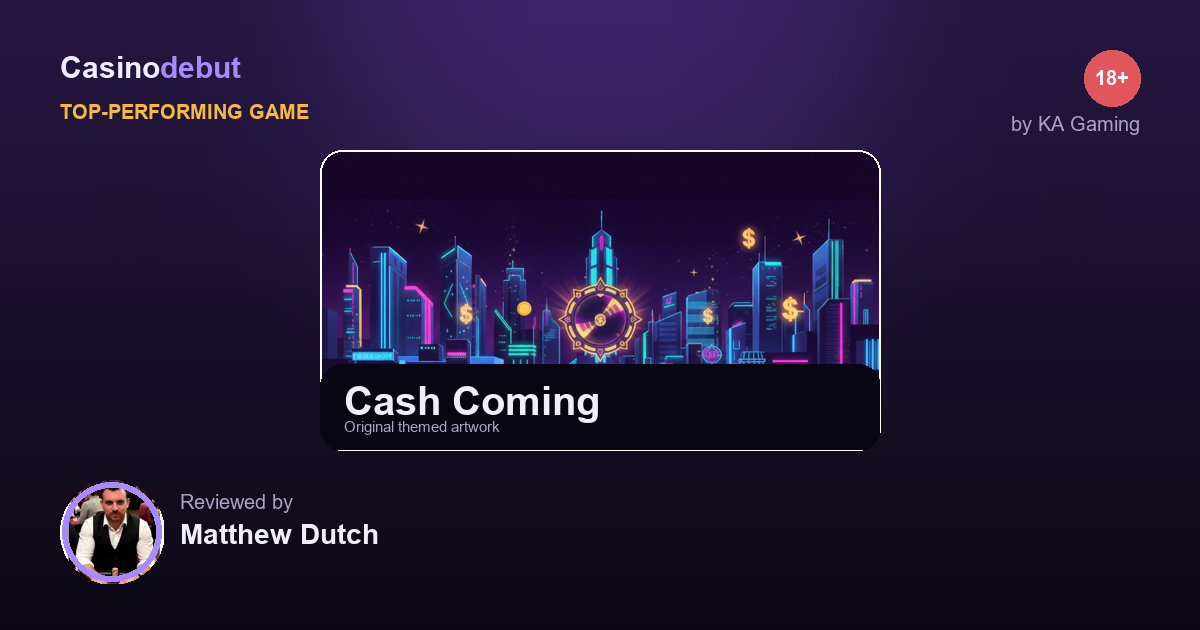 Cash Coming themed banner