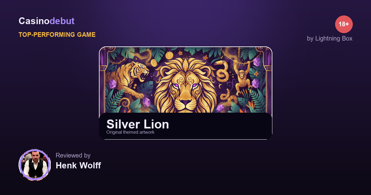 Silver Lion themed banner
