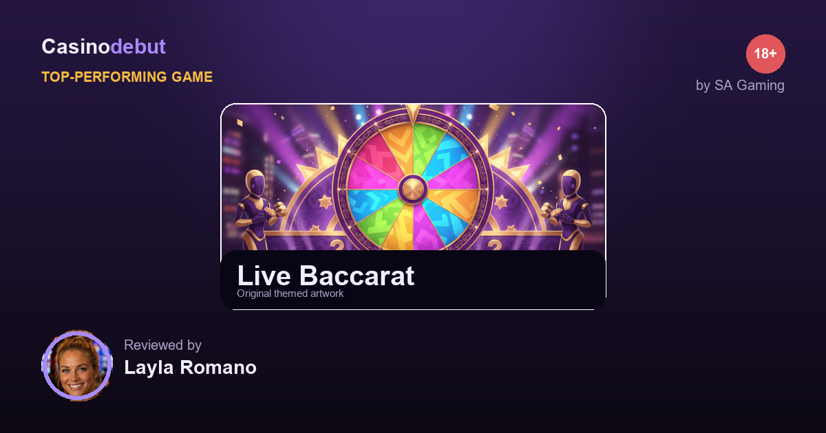 Live Baccarat themed banner