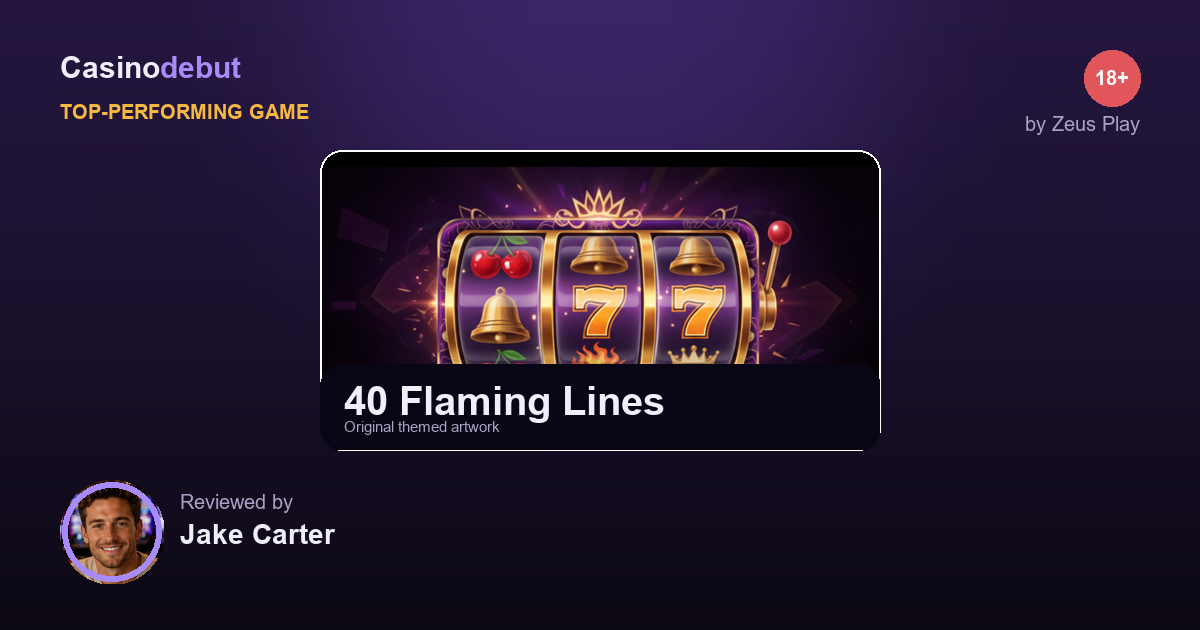 40 Flaming Lines themed banner